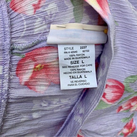 Lavender Floral Midi Skirt - Picture 5 of 8